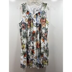 Emma & Michele Women's Size‎ 2x A-Line Chiffon Floral Trapeze Dress Sleeveless
